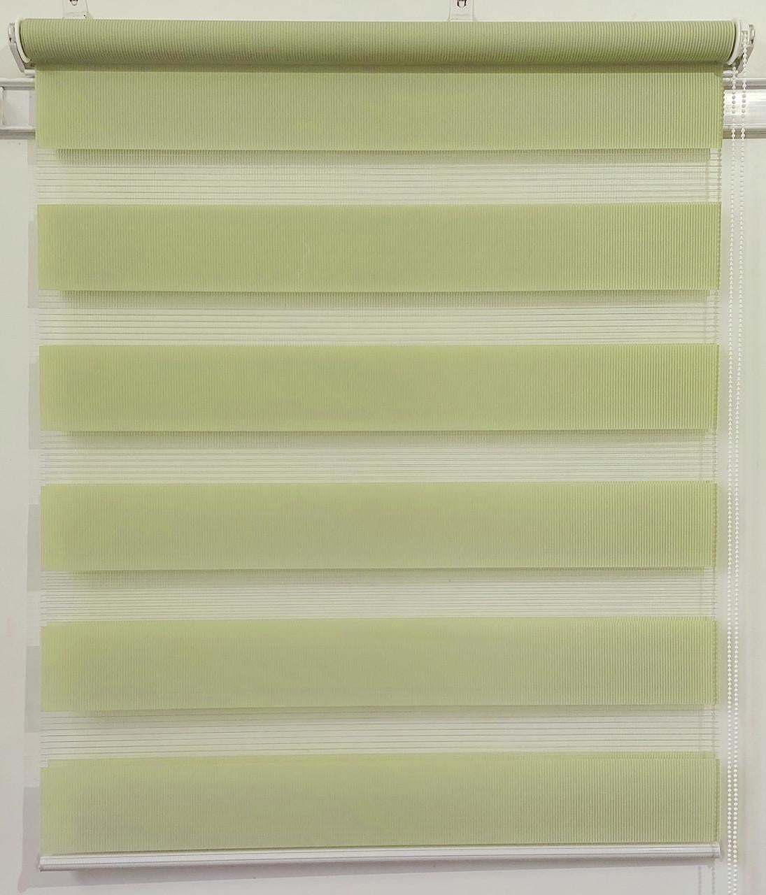 Рулонная штора день-ночь Miranda ВМ-03 55х180 см Светло-зеленый (ВМ-03-92)