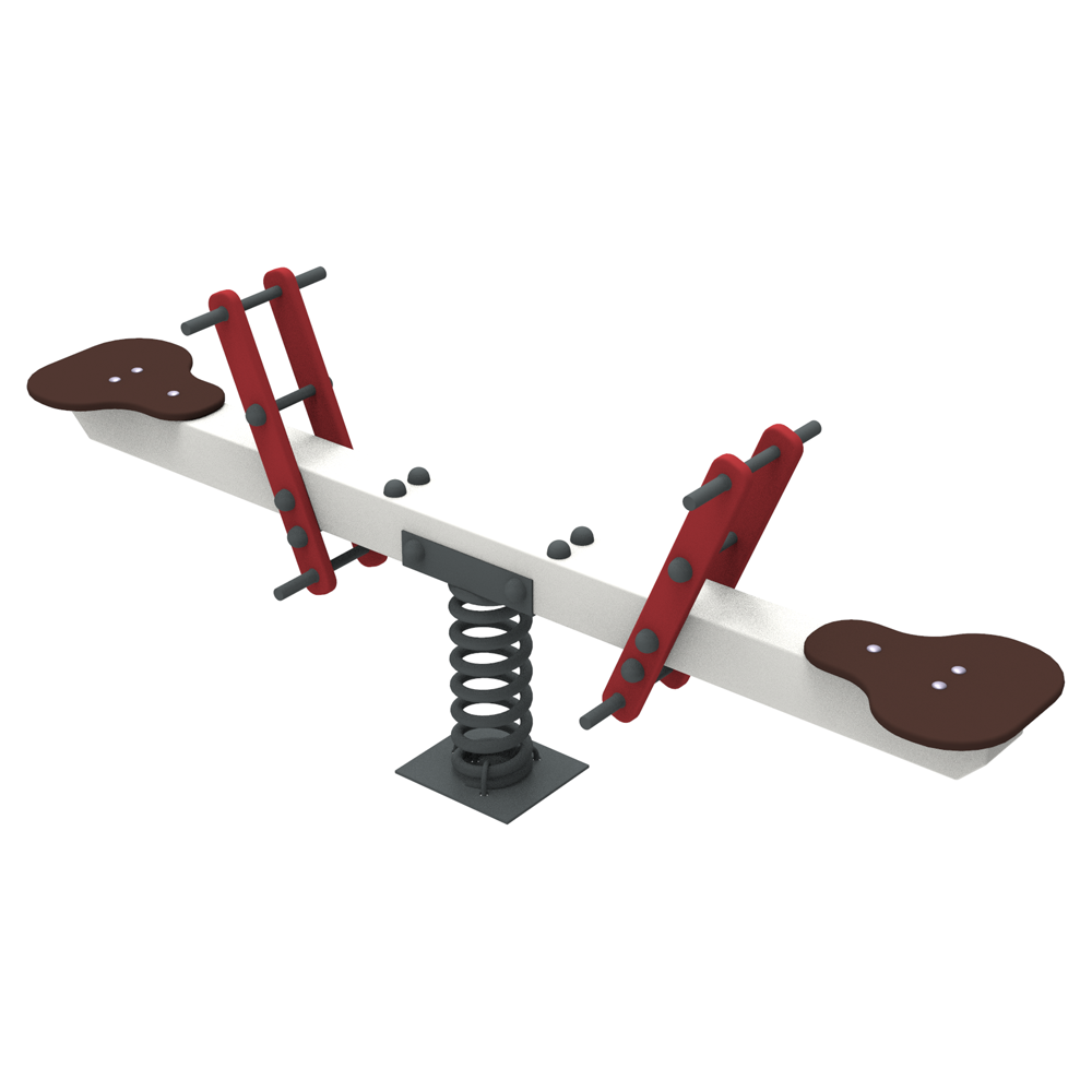 Качеля на пружине для детской площадки Kidigo Балансир на 2 ребенка 200x40x78 см Разноцветный (1127670975)
