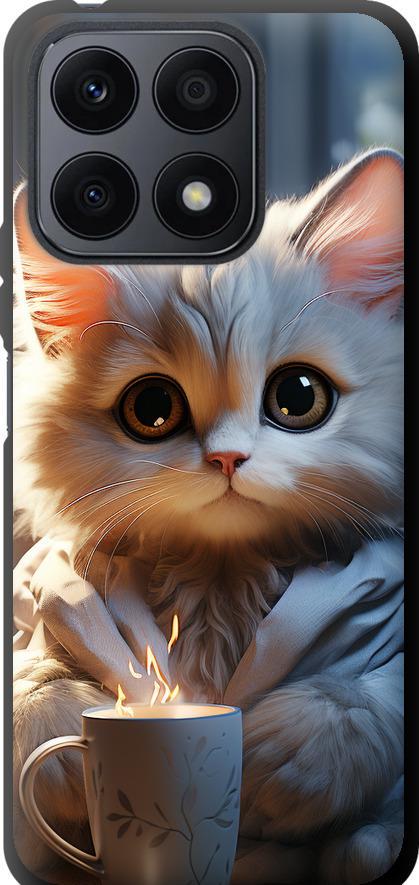 Чехол на Huawei Honor X8a White cat (5646b-2963-42517)