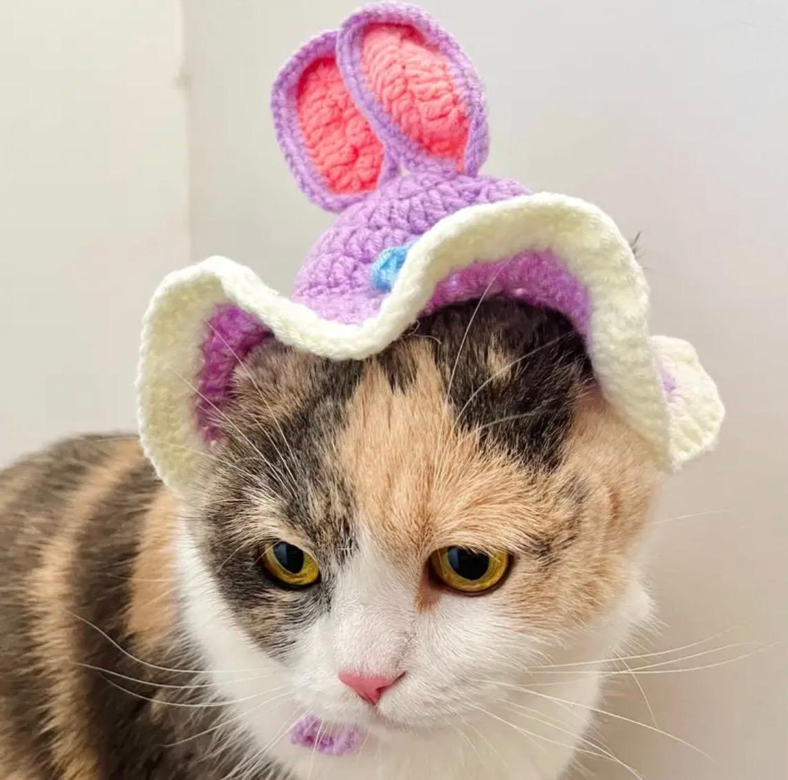 Шапка для кошек и собак Bunny M Purple (565676546) - фото 5