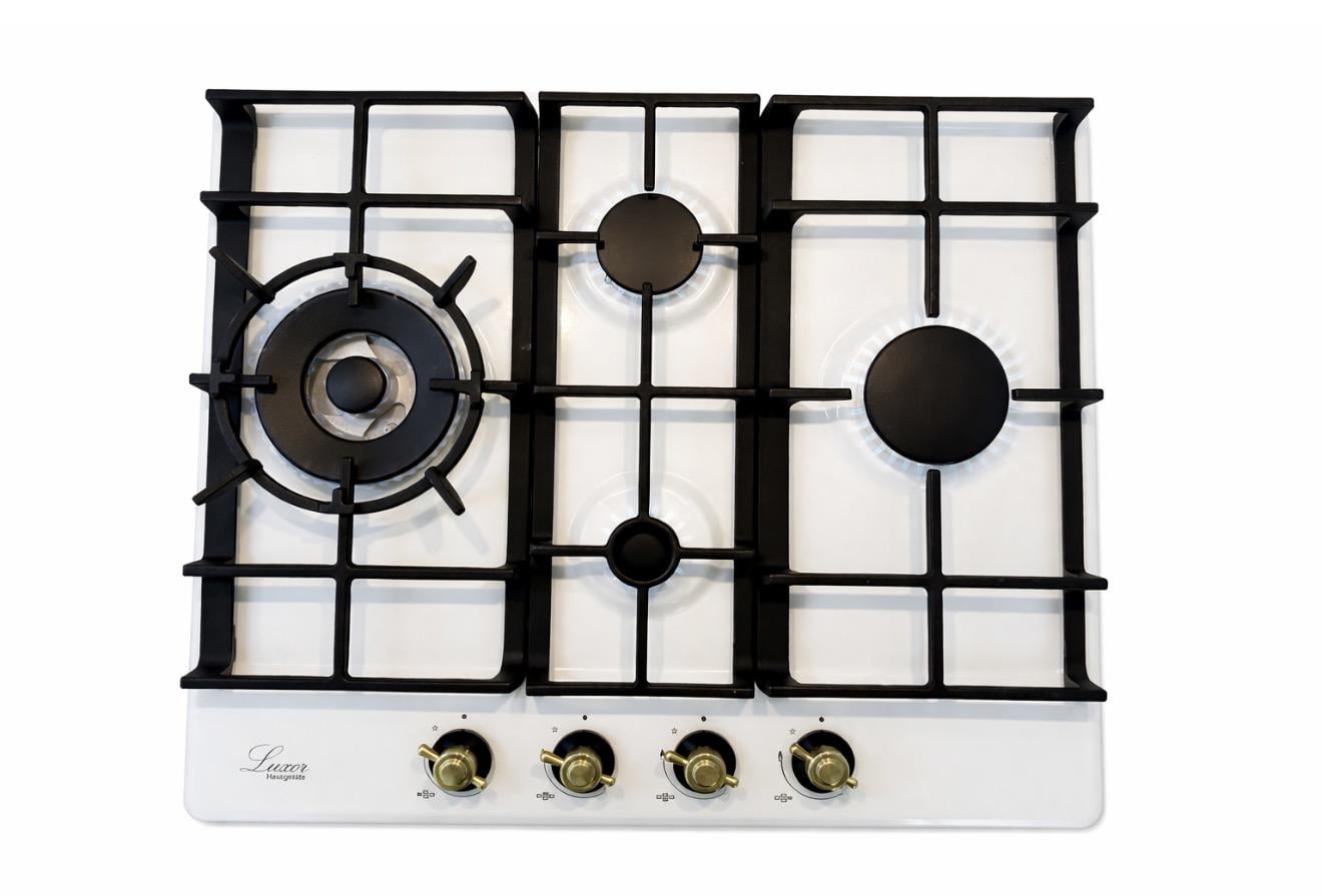 Варочная газовая поверхность Luxor RG 650 WH EM Turbo Wok Gold с круглой подставкой для Wok (33670522)