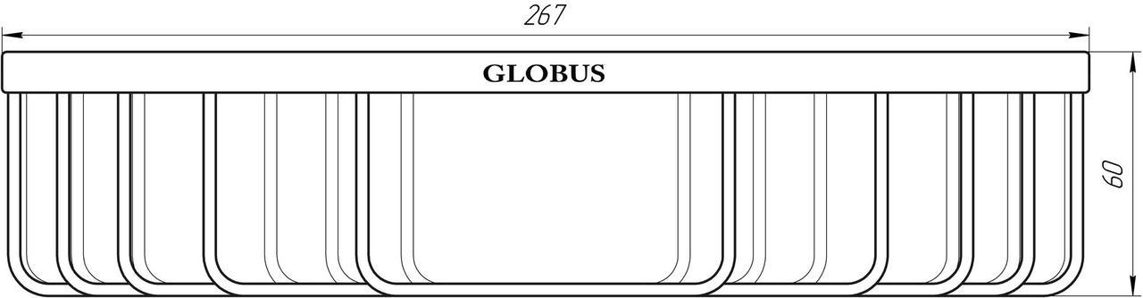 Полиця одинарна кутова Globus Lux SS 8499 (000018165) - фото 2