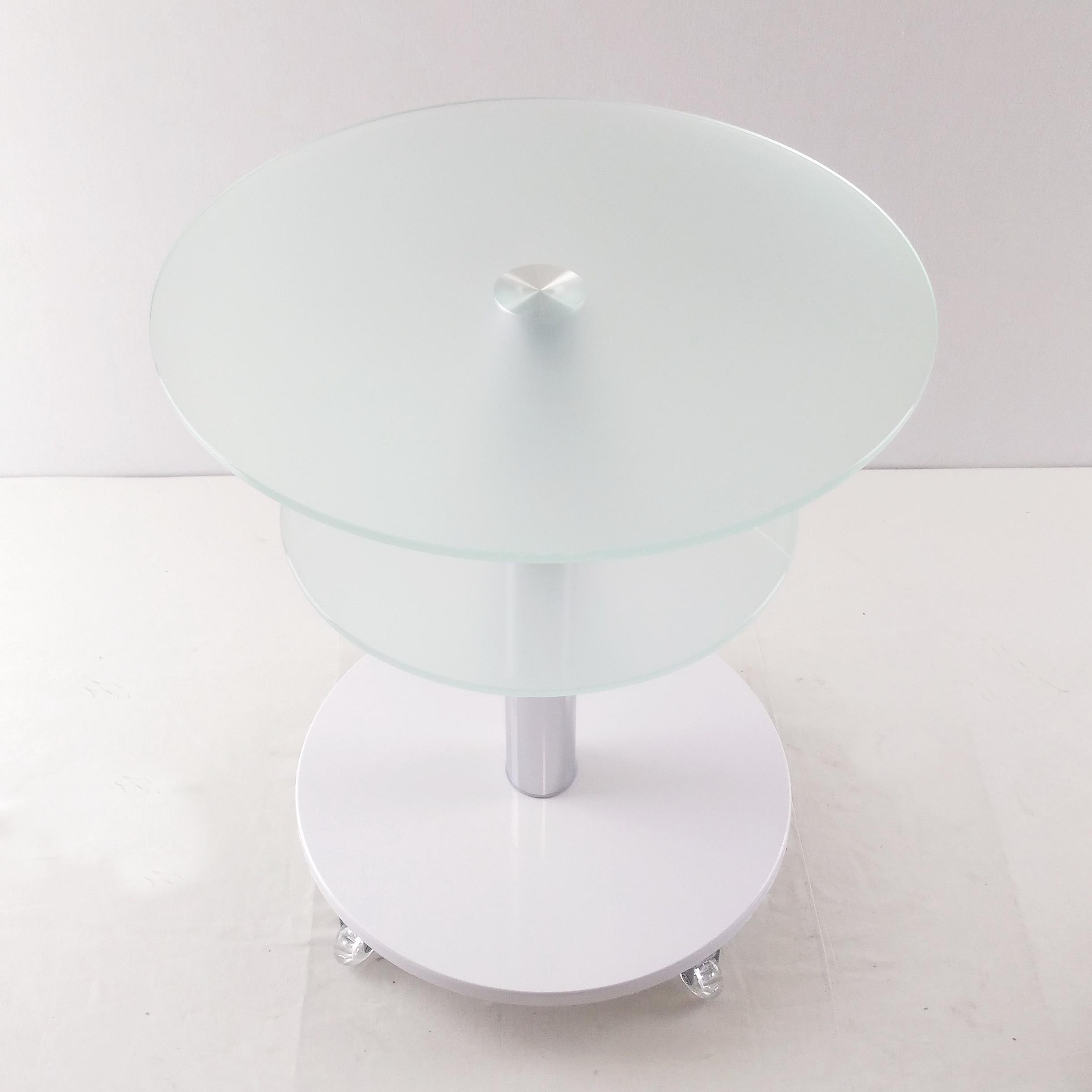 Стол журнальный стеклянный Commus Bravo Light K satin-white-chr60 Белый (444810196) - фото 5 Стол журнальный стеклянный Commus Bravo Light K satin-white-chr60 Белый (444810196) - фото 5