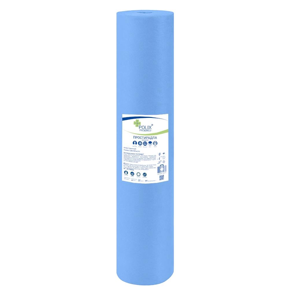 Простыни POLIX PRO&MED из спанбонда 0,8x100 м Голубой (2538725579)