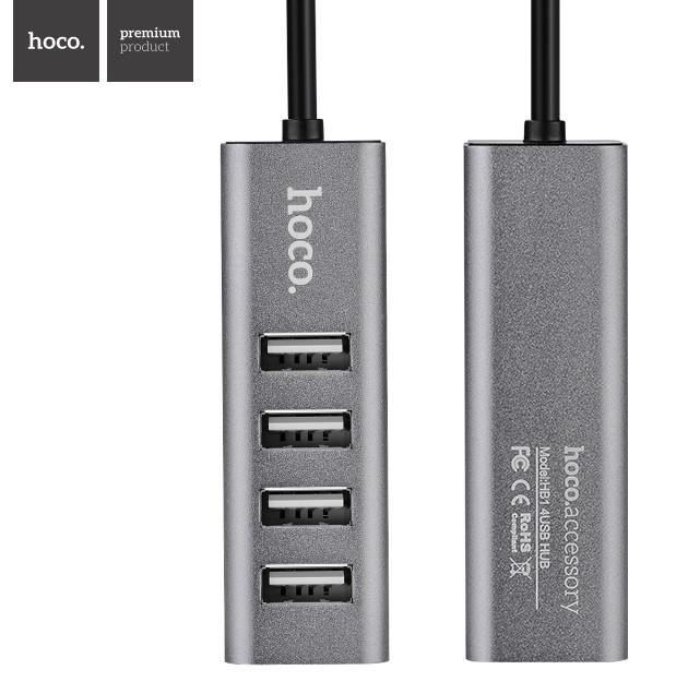 HUB адаптер Hoco USB HB1 Line machine, 4USB, серый - фото 3 HUB адаптер Hoco USB HB1 Line machine, 4USB, серый - фото 3