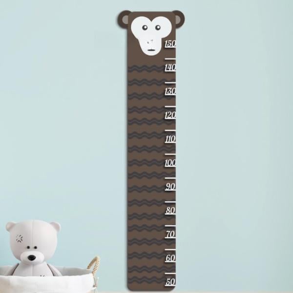 Панно-ростомер из натурального дерева для детской комнаты спальни Decart Обезьянка 118х28 см