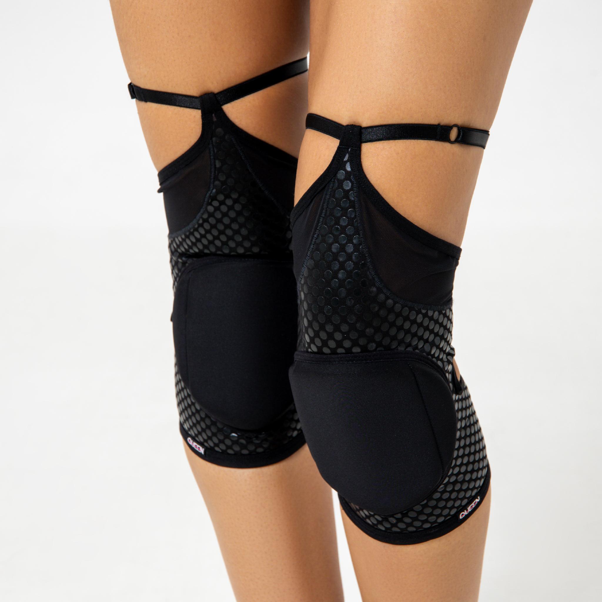 Наколінники липкі для танців з гартерами пара XL Чорний (QKP_BFG_1157-4) - фото 8