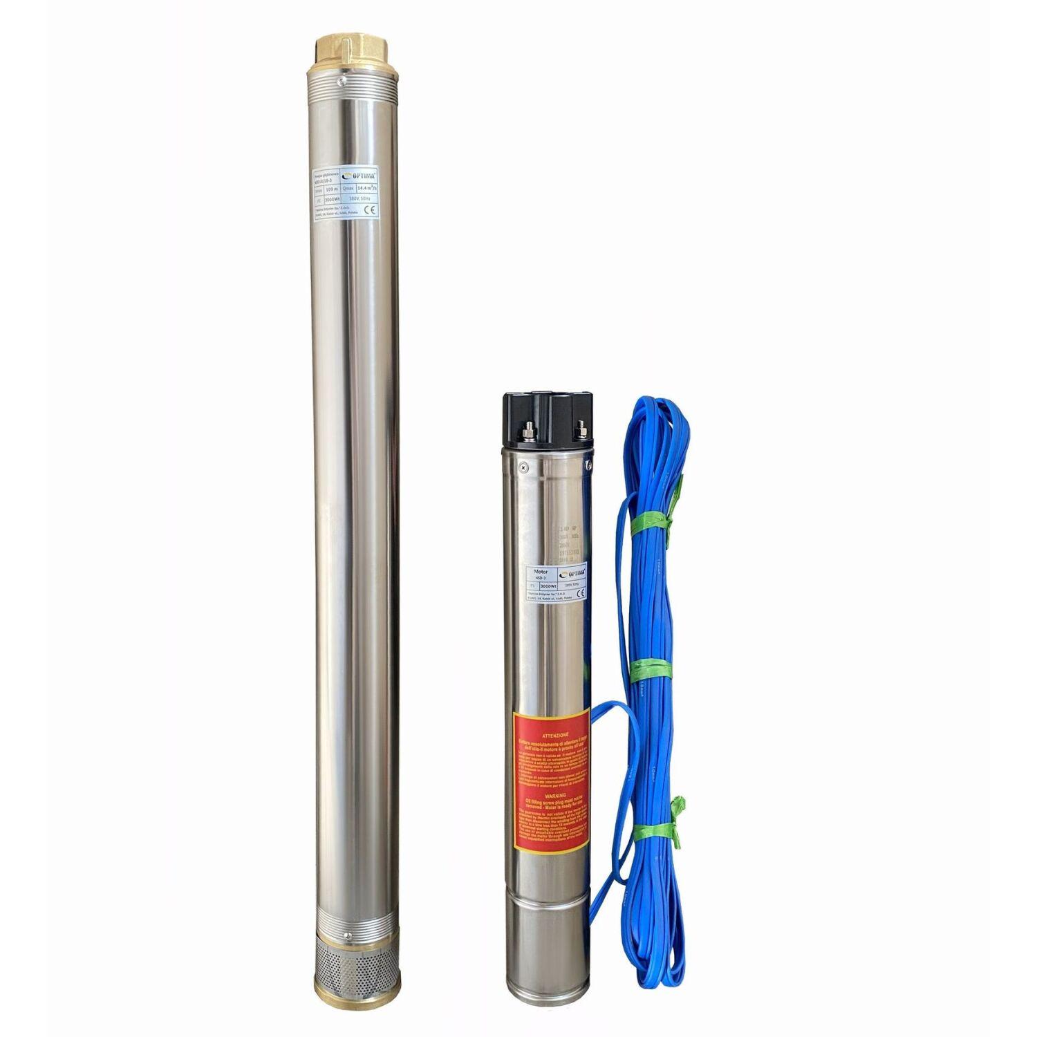 Насос скважинный центробежный многоступенчатый Optima 4SD10/18 000011691 3000 Вт (106144)