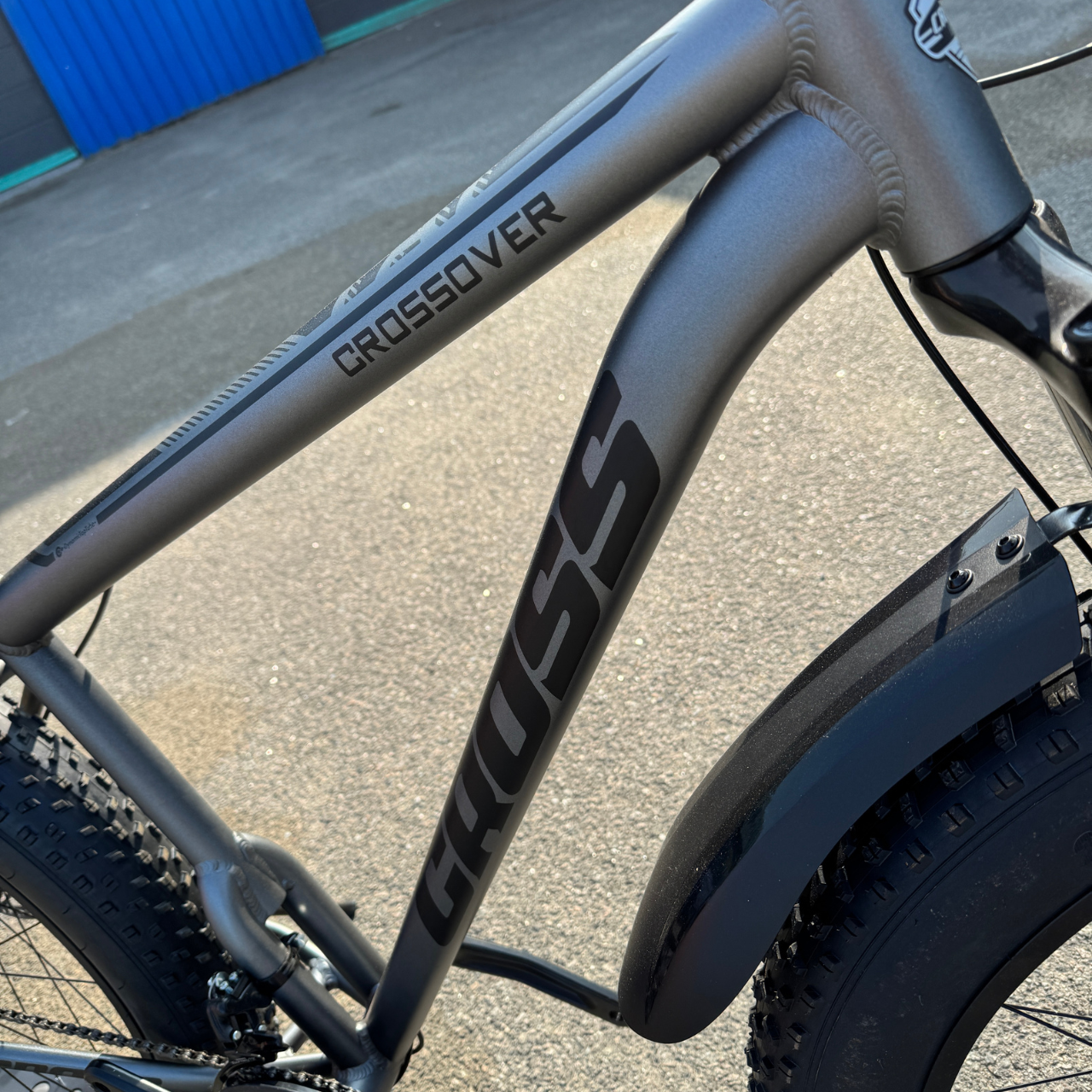 Фетбайк алюминиевый Cross Kayot 26/4,0" с амортизатором Shimano Черно-серый (7c0c611d) - фото 3