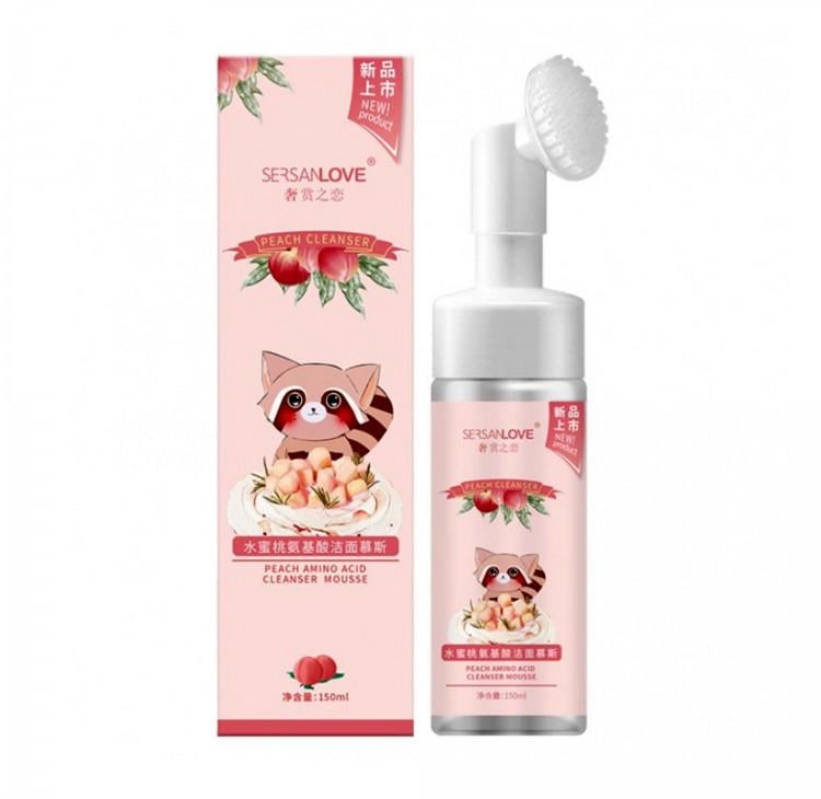 Пенка-мусс для умывания SERSANLOVE Peach Amino Acid Cleanser Mousse с экстрактом персика 150 мл