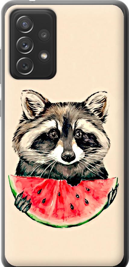 Чехол на Samsung Galaxy A72 A725F Енотик с арбузом (4605t-2247-42517)