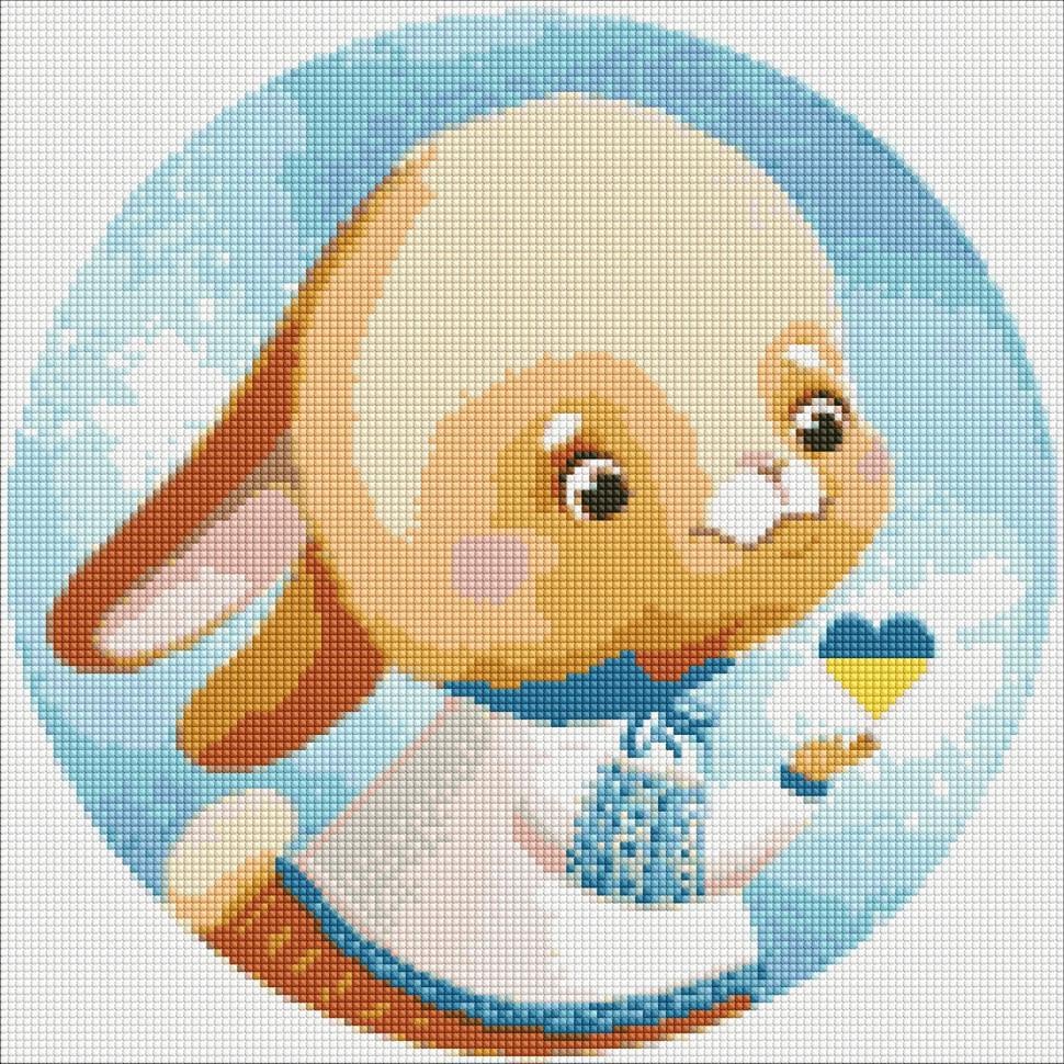 Алмазнамозаїка Зайчик КатеринаВалер'єваAMO7432 40х40 см