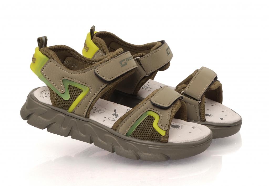 Cандали для мальчиков 51002 в сетку р. 29 Хаки.