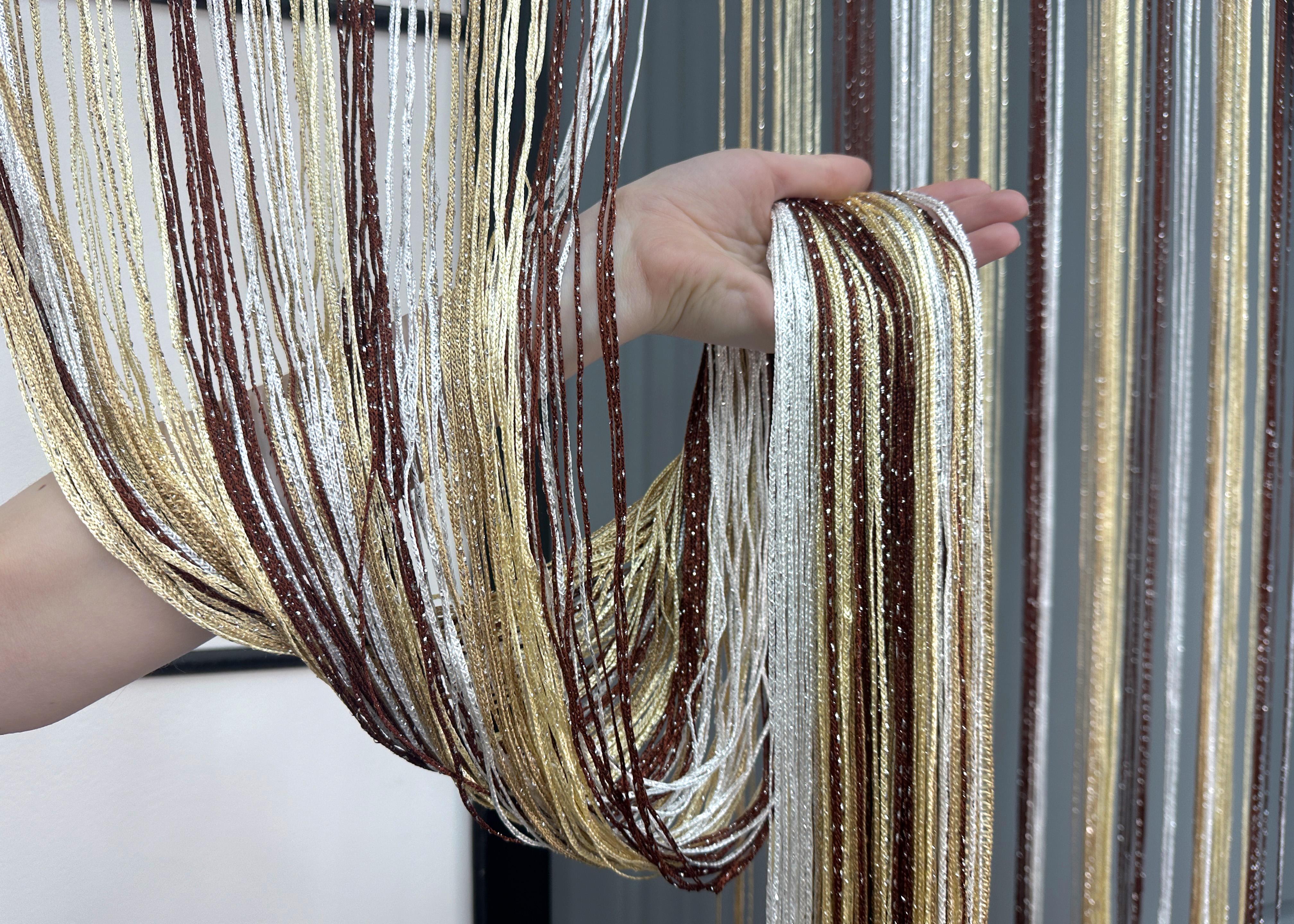 Штори-нитки з люрексом 300х300 см Різнокольоровий (61-103) - фото 6 Штори-нитки з люрексом 300х300 см Різнокольоровий (61-103) - фото 6