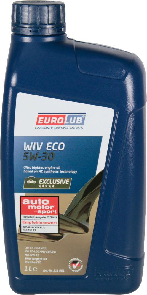 Моторное масло Eurolub Wiv Eco 211001 бензин/дизель 5W-30 1 л (1401037)