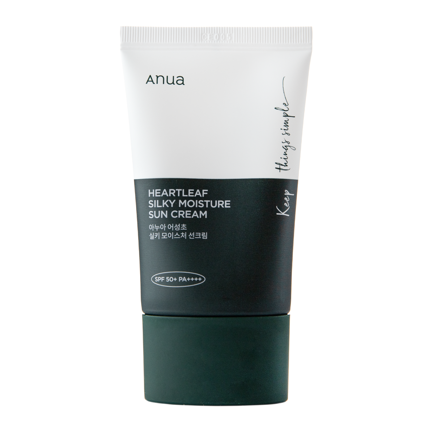 Сонцезахисний крем для обличчя Anua Heartleaf Silky Moisture Sun Cream SPF 50+ PA++++ 50 мл