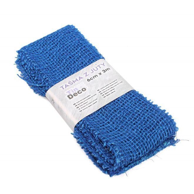 Лента из мешковины Flora 6 см х 3 м Синий (5390)