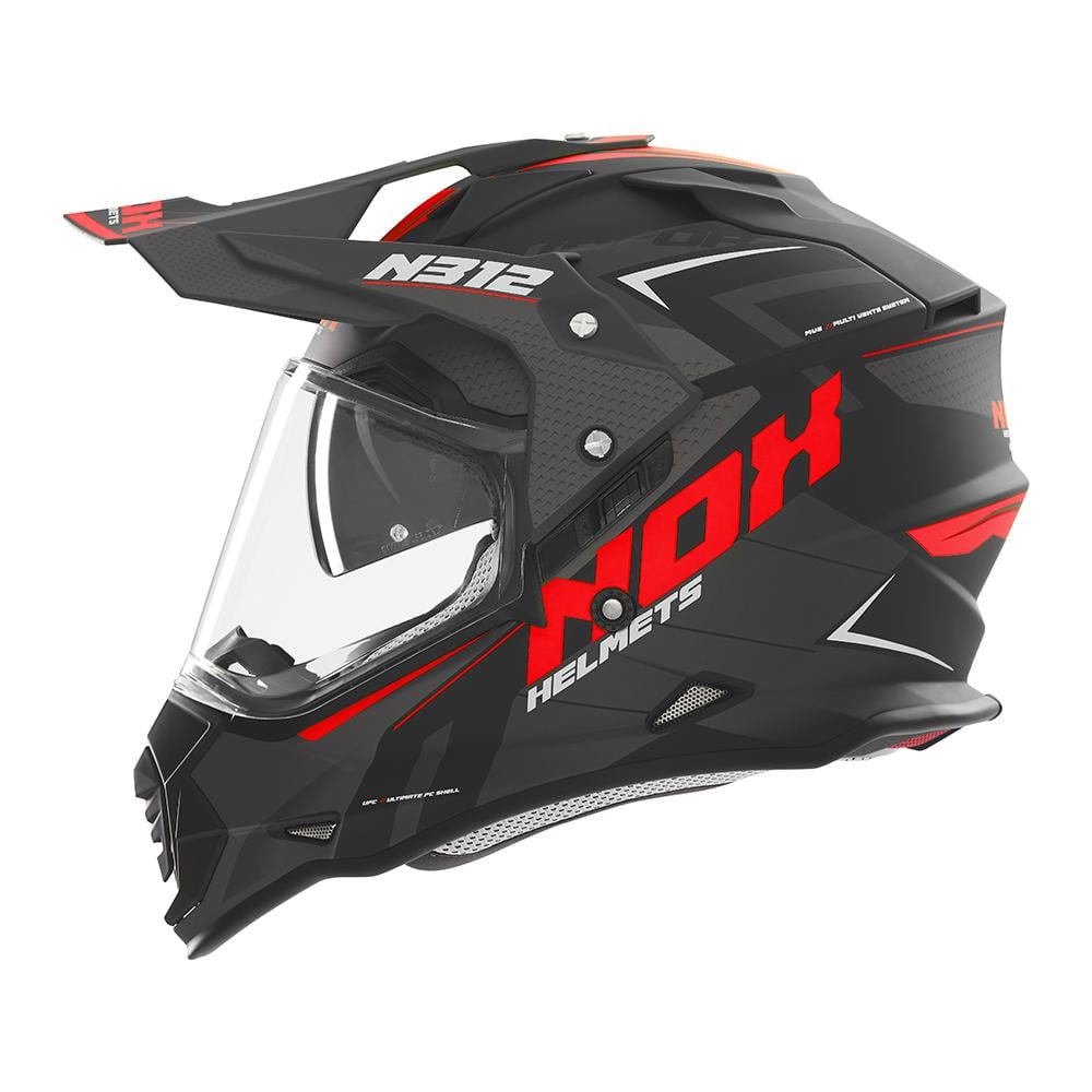 Мотошлем NOX N312 Vapor M Matt/Red Black (27575465)