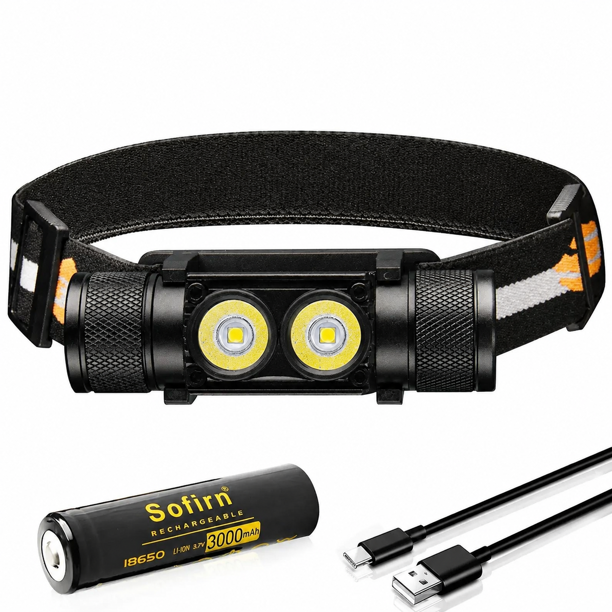 Налобный фонарь Sofirn H25S LED Black на аккумуляторе 18650 sofirn 3000 mAh (29597052)