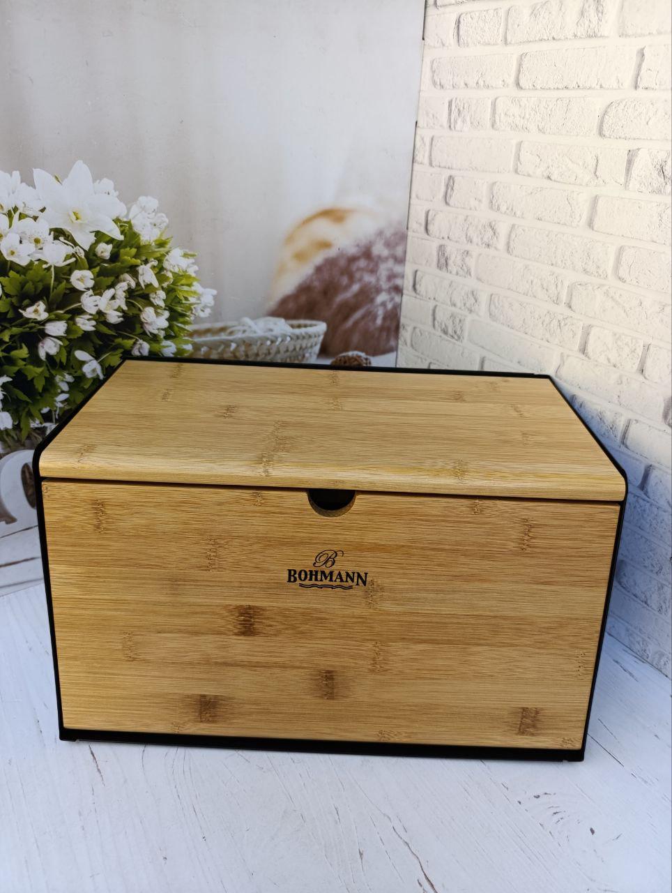 Хлебница Bohmann из дерева и нержавеющей стали 35,8х21,5х29 см (BH-02-547) - фото 1 Хлебница Bohmann из дерева и нержавеющей стали 35,8х21,5х29 см (BH-02-547) - фото 1