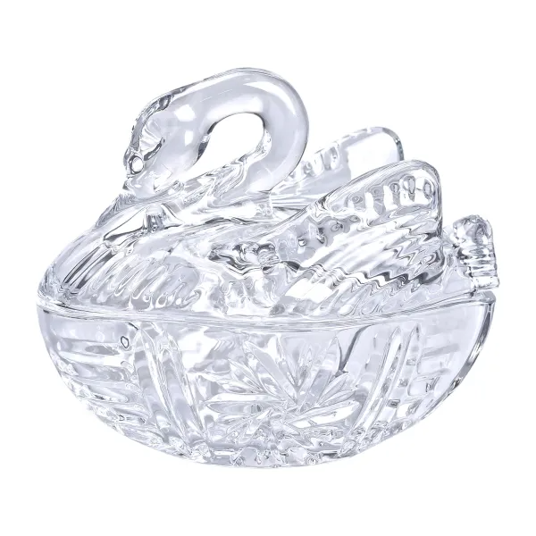 Сахарница стеклянная фигурная в форме лебедя 14х9х11 см Прозрачный (HP-YH-40) - фото 4 Сахарница стеклянная фигурная в форме лебедя 14х9х11 см Прозрачный (HP-YH-40) - фото 4