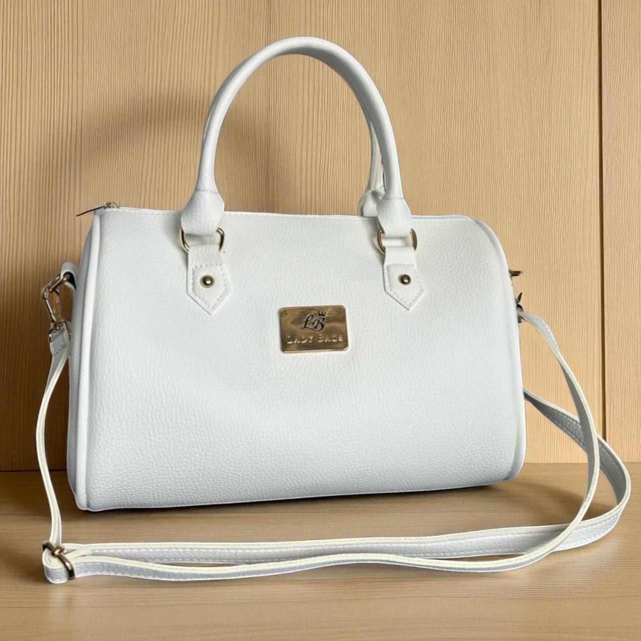 Сумка бочонок женская через плечо большая вместительная с плечевым ремнем экокожа 32х21х19 см Белый Сумка бочонок женская через плечо большая вместительная с плечевым ремнем экокожа 32х21х19 см Белый