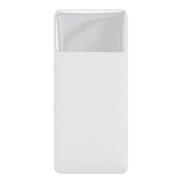 Портативний акумулятор BASEUS Bipow Digital Display 15 W 10000 mAh White (PPDML-I02)