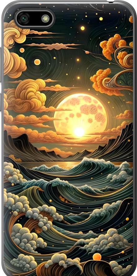 Чехол на Huawei Y5 2018 Арт волны (6332u-1500-42517)