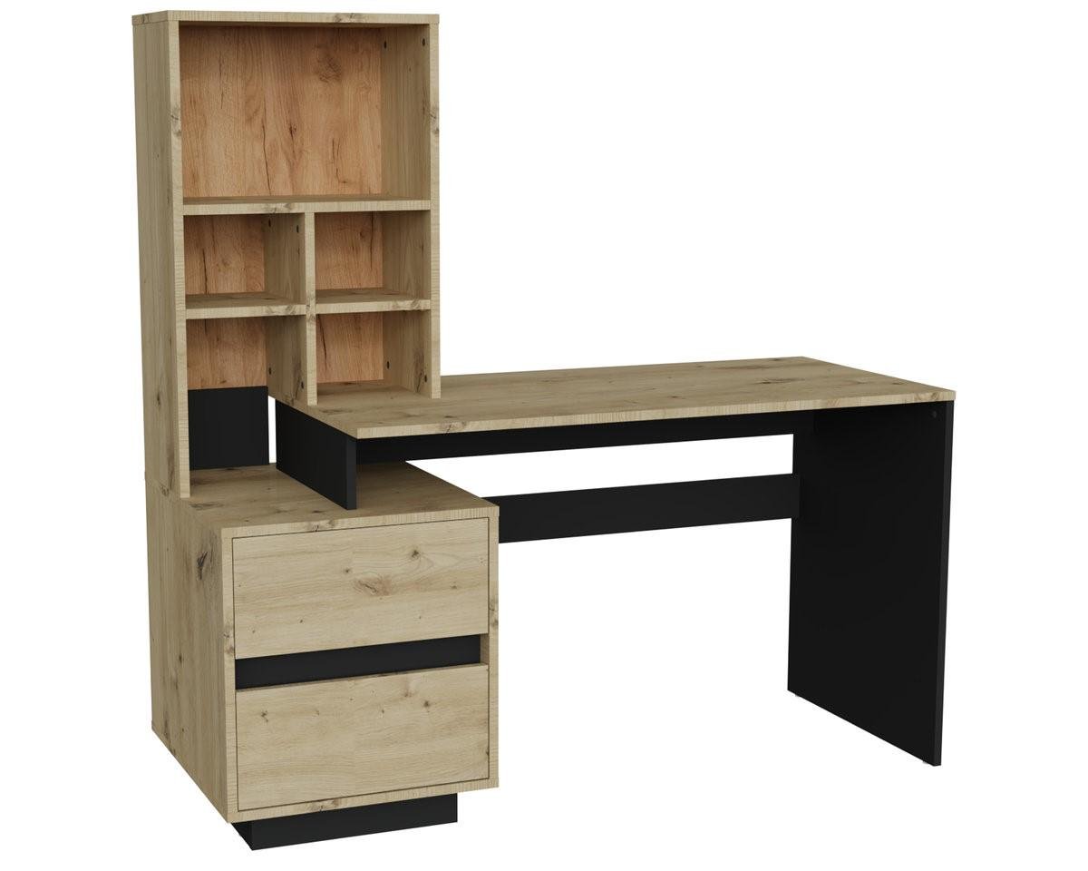 Компьютерный стол Intarsio HECTOR_D/C_L 150х60 Дуб артизан/Черный (28710841) Компьютерный стол Intarsio HECTOR_D/C_L 150х60 Дуб артизан/Черный (28710841)