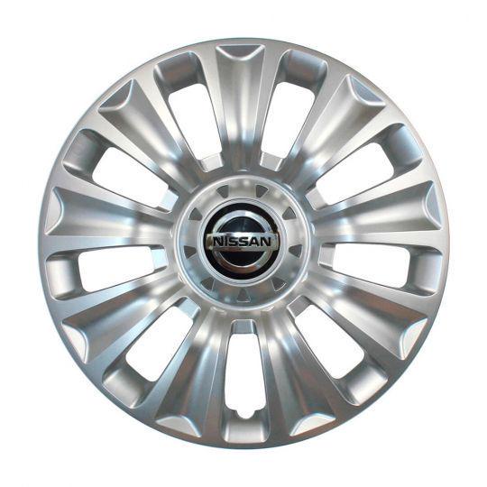 Автомобильные колпаки SKS 424 R16 с логотипом Nissan 4 шт. Серебристый