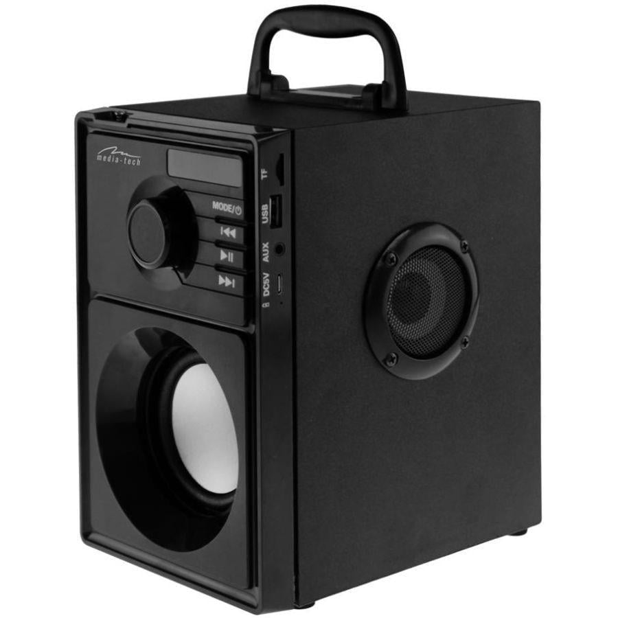 Портативная колонка Media-Tech BOOMBOX Silver 15W Bluetooth с пультом Черный (MT3179)