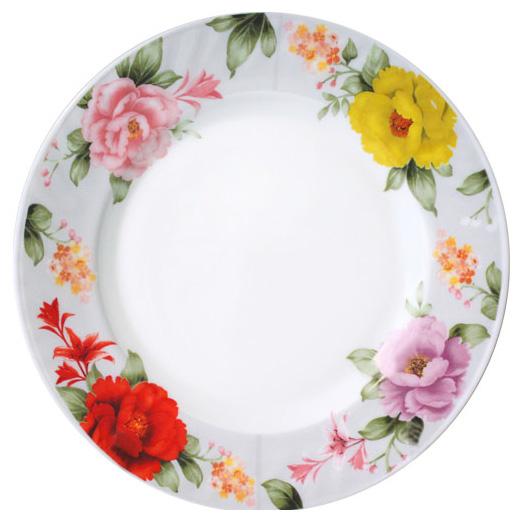 Набор тарелок обеденных Шиповник Ø 20,5 см 6 шт. стеклокерамика (ST-30057-02-202)