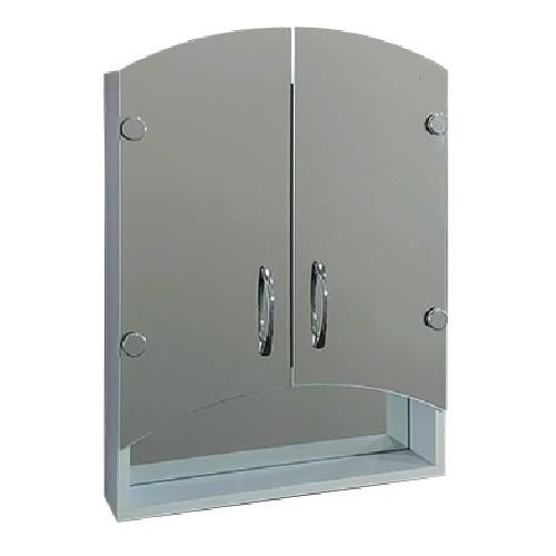 Зеркальный шкаф с фигурной дверцей "Эконом" №575 700x500x130 мм