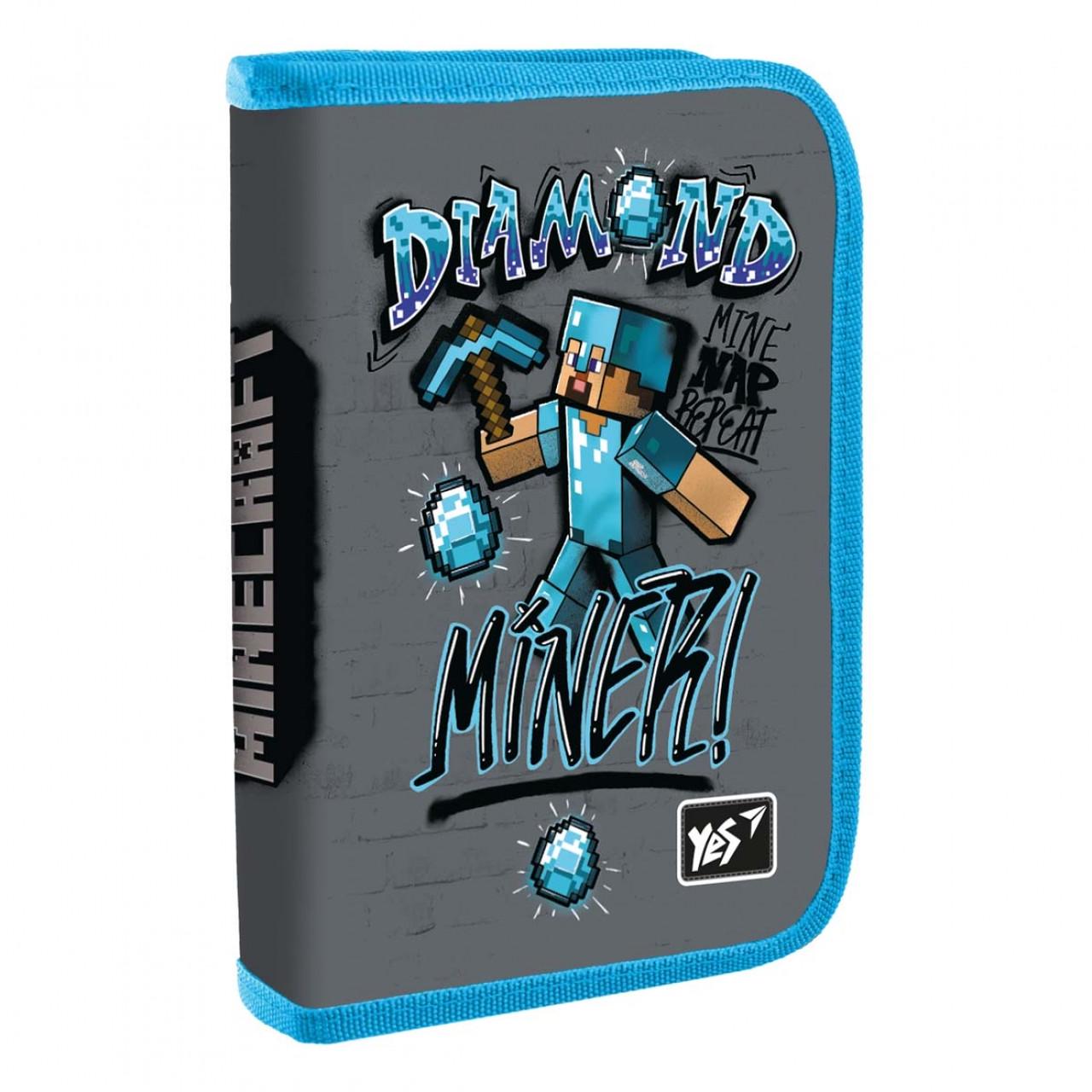 Пенал твердый Yes одинарный без клапана HP-02 Minecraft (533400)