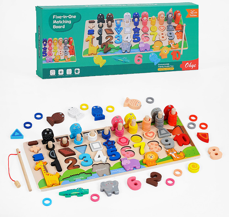 Доска логическая C 65042 сортер/магнитная рыбалка в коробке