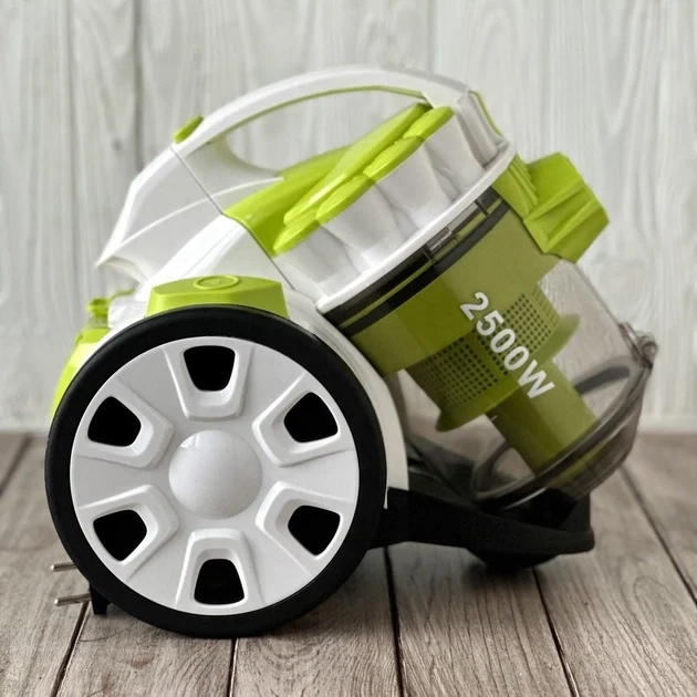 Пылесос колбовой Rainberg RB-651TB циклонный 2500W с турбощеткой без мешка 3,0 л Белый (2321768053) - фото 3 Пылесос колбовой Rainberg RB-651TB циклонный 2500W с турбощеткой без мешка 3,0 л Белый (2321768053) - фото 3