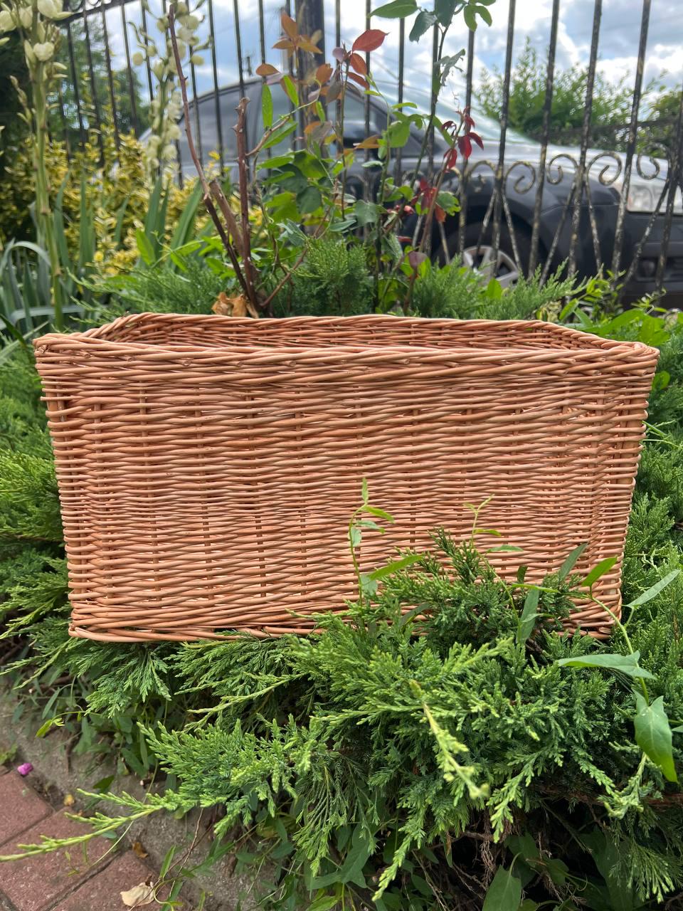 Корзина из лозы плетеная Сімейний Затишок без крышки - фото 6 Корзина из лозы плетеная Сімейний Затишок без крышки - фото 6