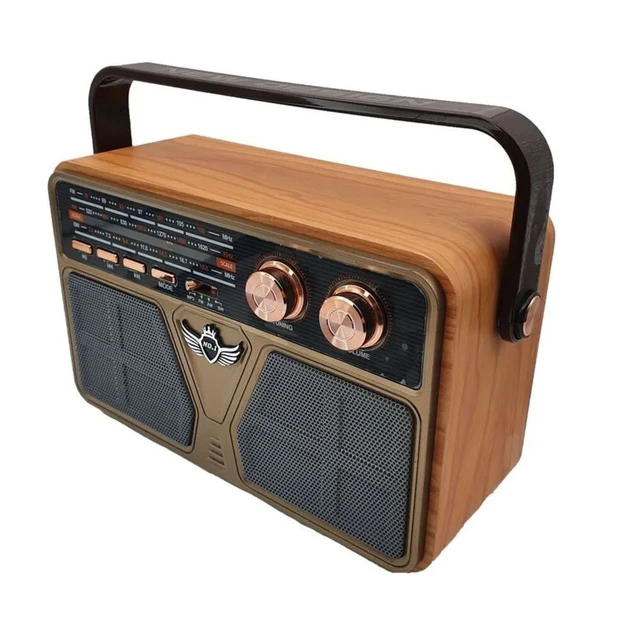 Радіоприймач ретро Retro Kemai MD-507BT AM/SW/FM акумуляторний USB з пультом
