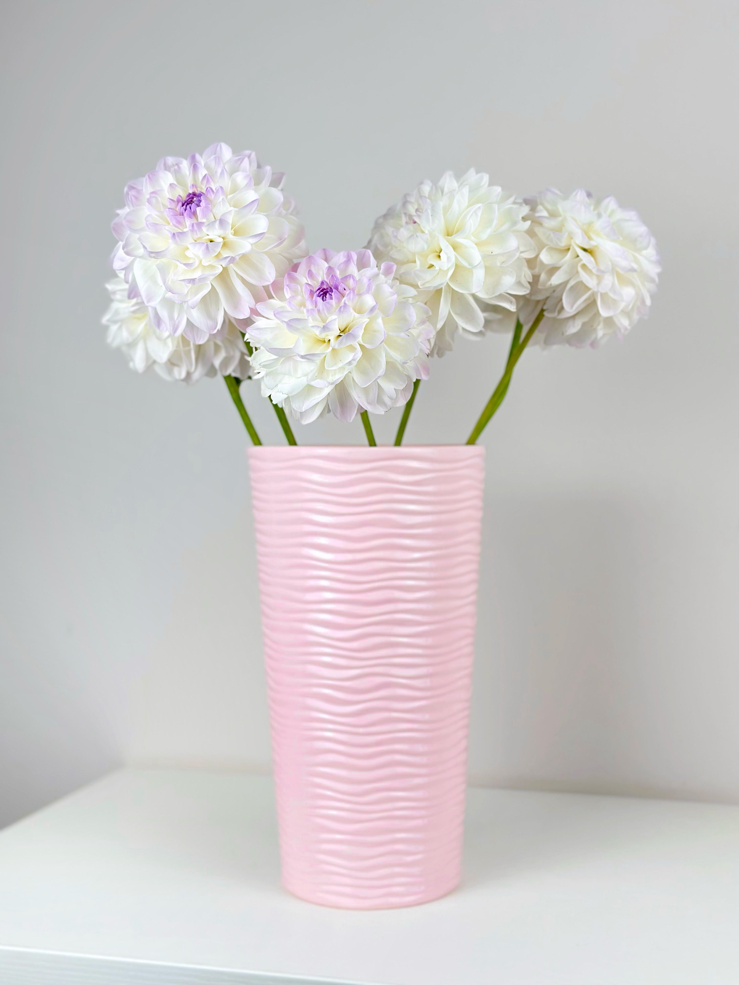 Ваза для квітів та декору глиняна керамічна Бриз 28 см Рожевий (4001-21)