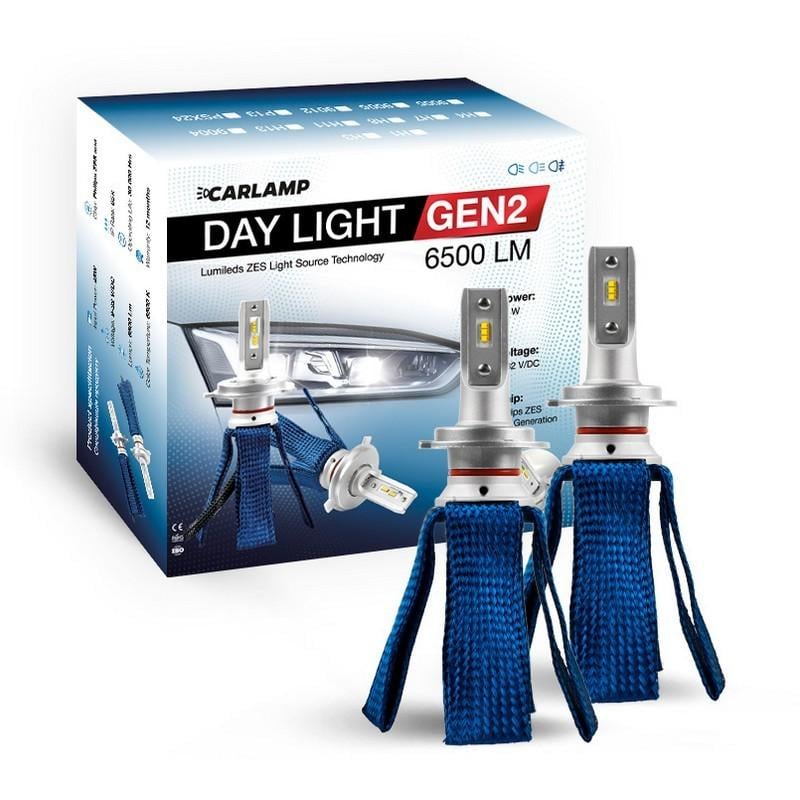 Автолампы светодиодные CARLAMP H7 Day Light GEN2 ZES Led 6000K 6500 Lm (DLGH7)
