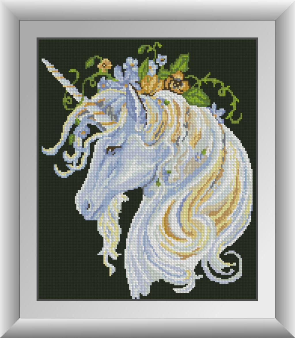 Алмазная мозаика Dream Art Единорог в цветах 36x43 см (DA.30415)