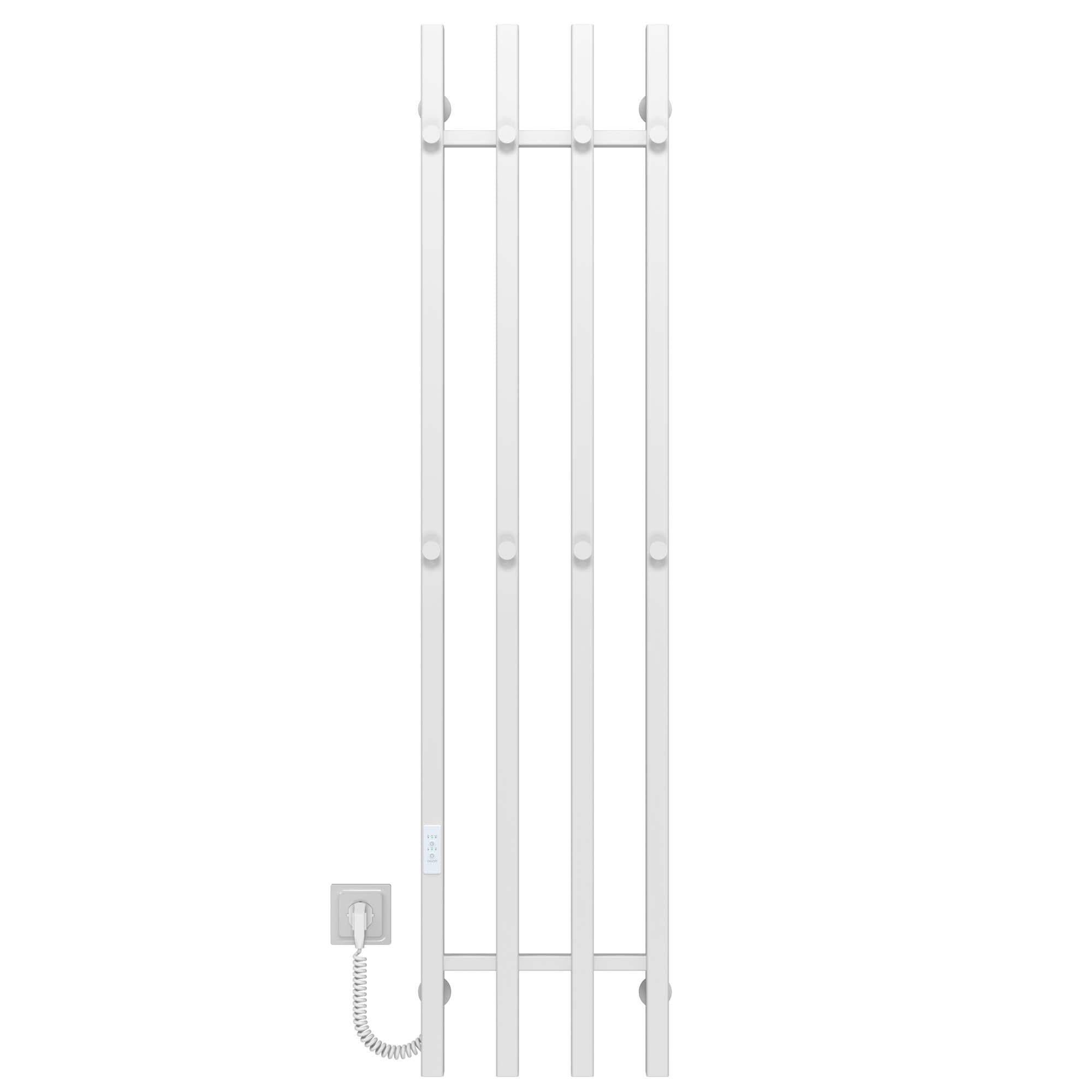 Полотенцесушитель электрический Deffi Split П4 WD04 нержавеющая сталь 300х1400 мм Белый (A.SP.140.30.4.EWL4)