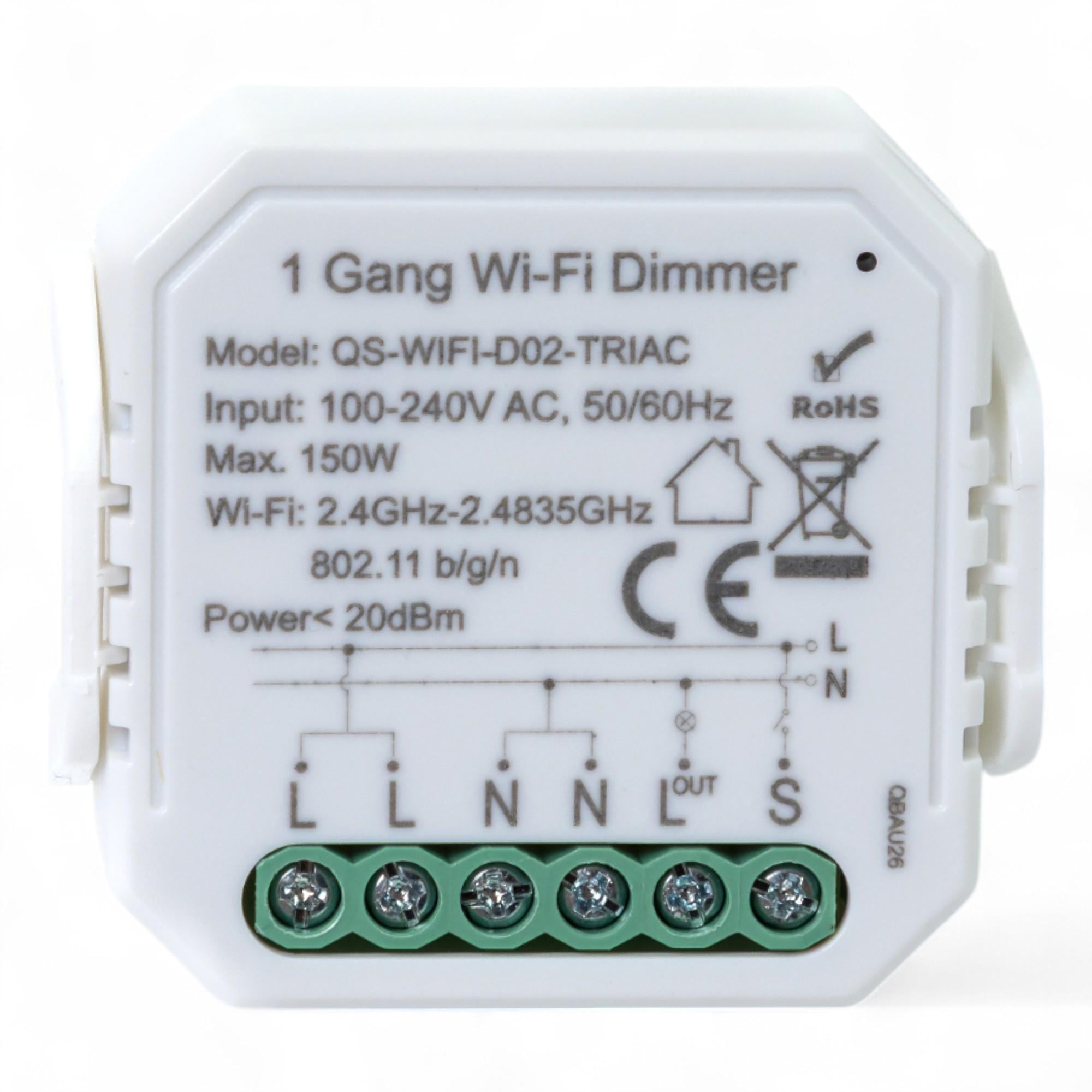 Умный выключатель-регулятор Tervix Pro Line WiFi Dimmer 1 клавиша (TRV-435421)