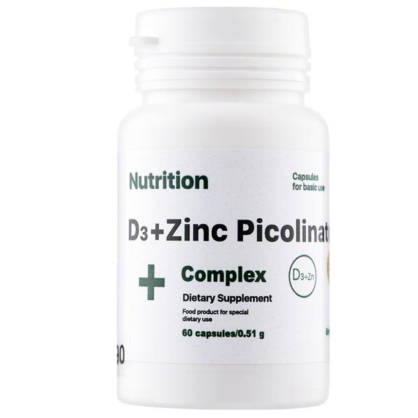 Витаминно-минеральный комплекс EntherMeal D3 + Zinc Picolinate Complex+ 60 Caps