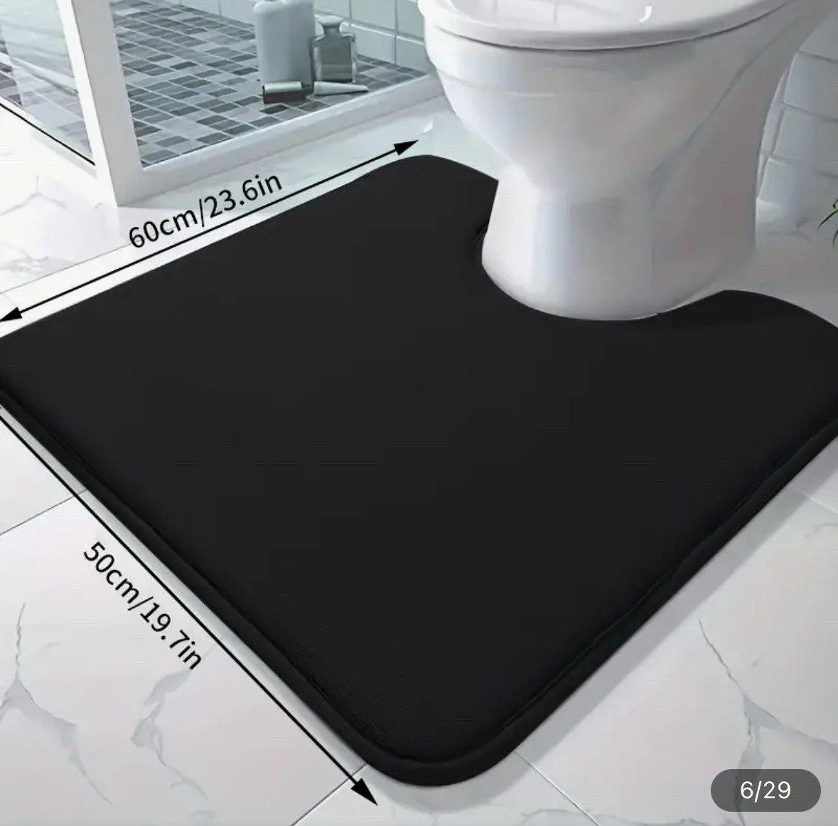 Коврик для туалета Smooth Premium Memory Foam 60х50 см Черный (KTSmooth0005) - фото 4