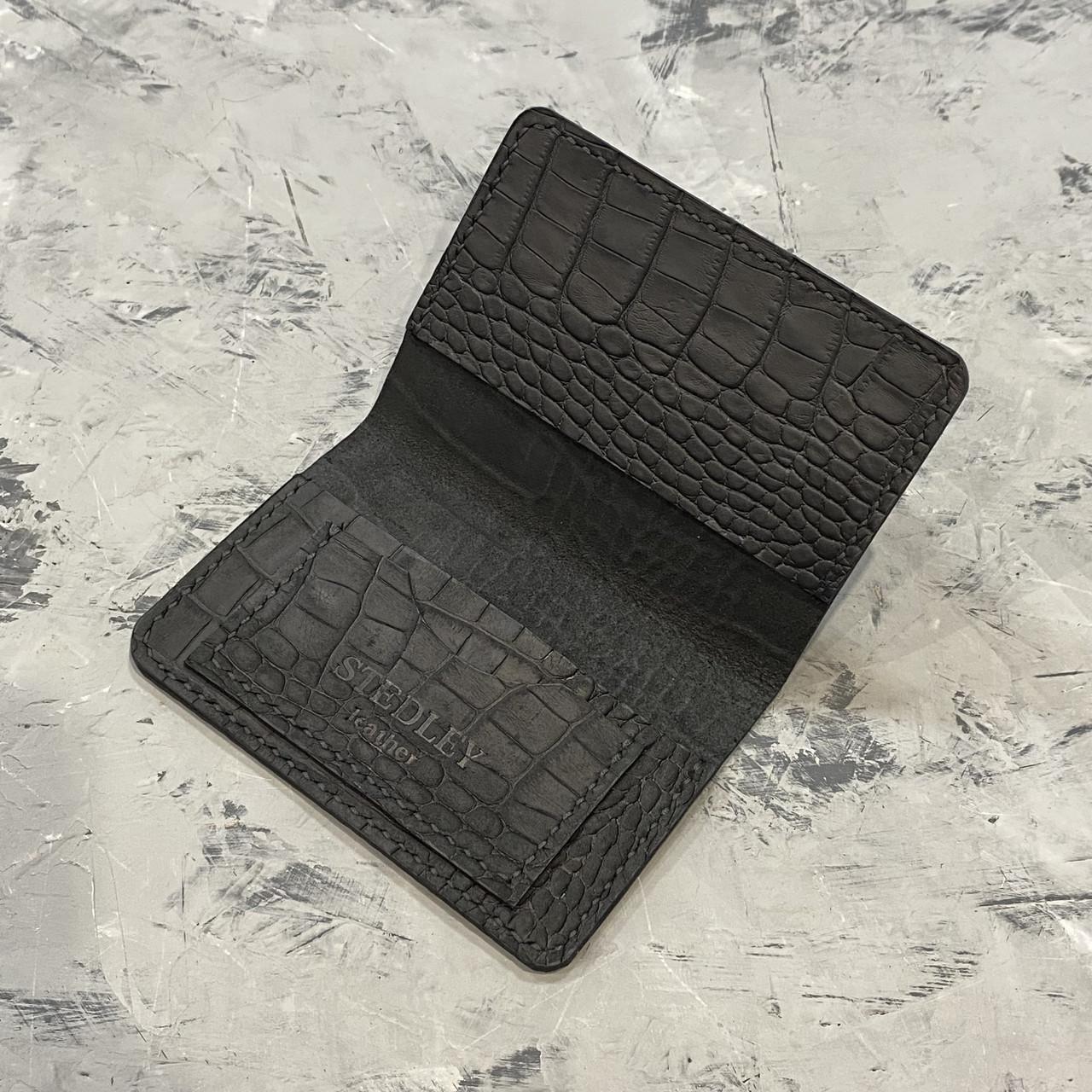 Обложка для паспорта Stedley Passport Cover натуральная кожа Черный кайман (30641671)