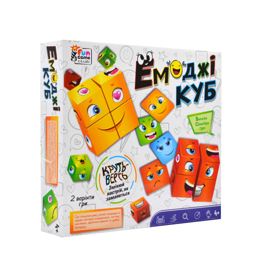 Настольная игра 4FUN Game Club Эмоджи куб 48 карт/звонок/кубики (68831)
