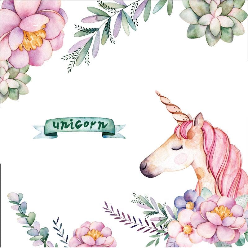 Наклейка на стену детская интерьерная Green Life Единорог 53х68 см (AY20067)