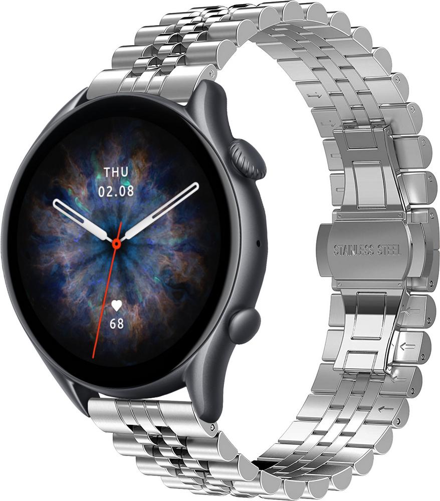 Браслет металлический Stech для Amazfit GTR 3 Silver (25267-59)