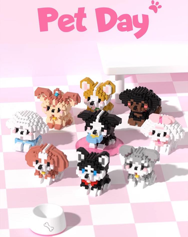 Конструктор из мини-блоков Набор Собачки Pet Day на 2013 деталей 9 шт. - фото 2 Конструктор из мини-блоков Набор Собачки Pet Day на 2013 деталей 9 шт. - фото 2
